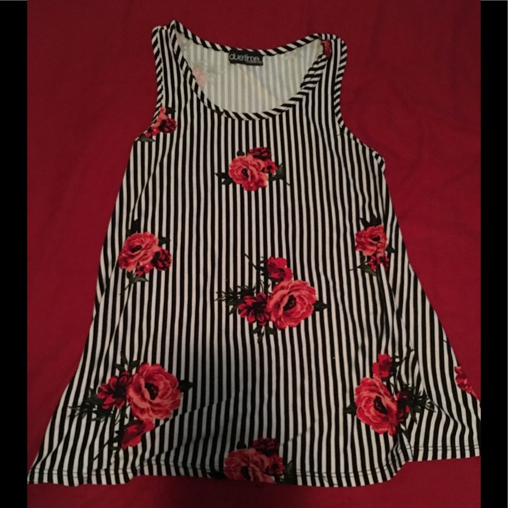 Stripped floral maternity shirt